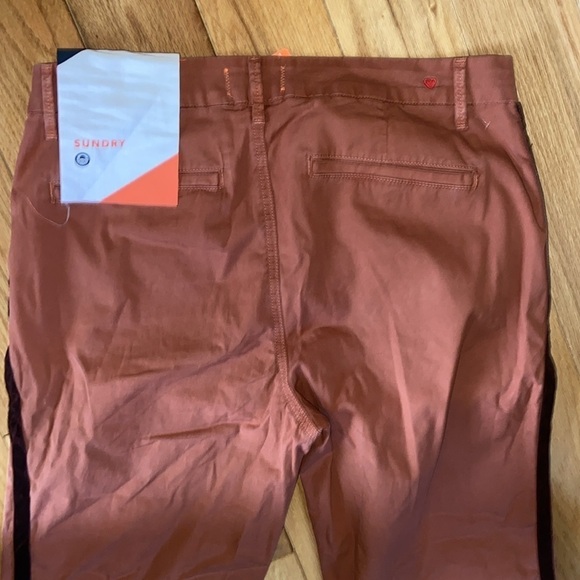 NWT Anthropologie Brand Sundry Roll Up Trouser with Trim size 30 - Picture 7 of 12